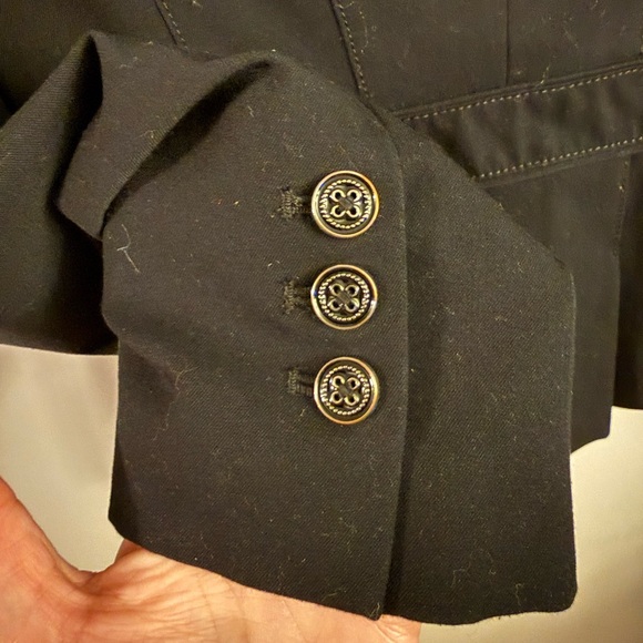 White House Black Market Black Peplum Blazer | Size 4 - Picture 4 of 6